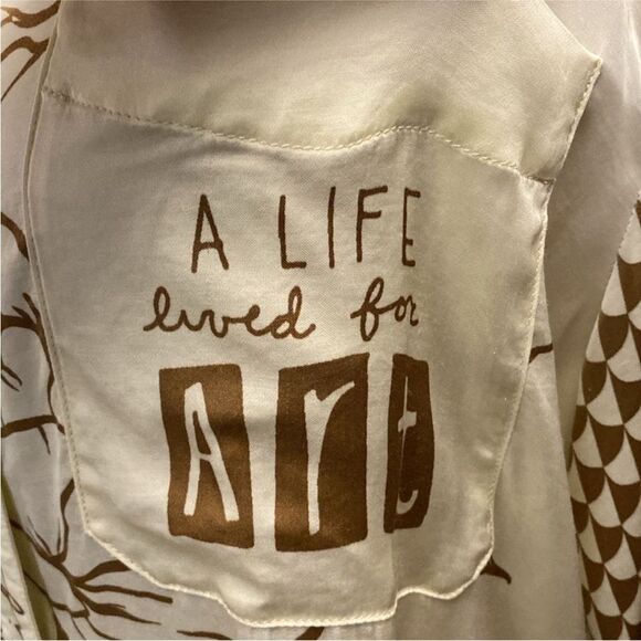 Me 369 silk Stylish Multicolor Women's blouse, M - Picture 3 of 12